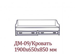 ДМ-09 Кровать (Без матраца 0,8*1,86 ) в Оханске - ohansk.магазин96.com | фото